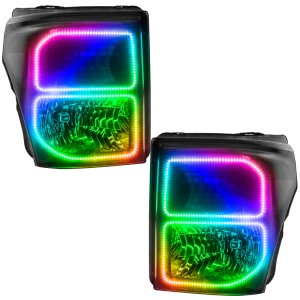 Ford F-250 Headlight Assemblies - ORACLE Lighting - ColorSHIFT w/ BC1 Controller - Black - `11-`16